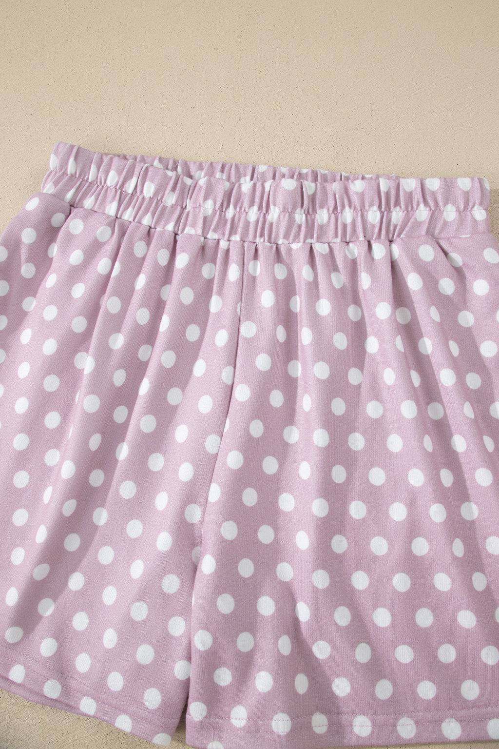 Pink Polka Dot Print Short Set