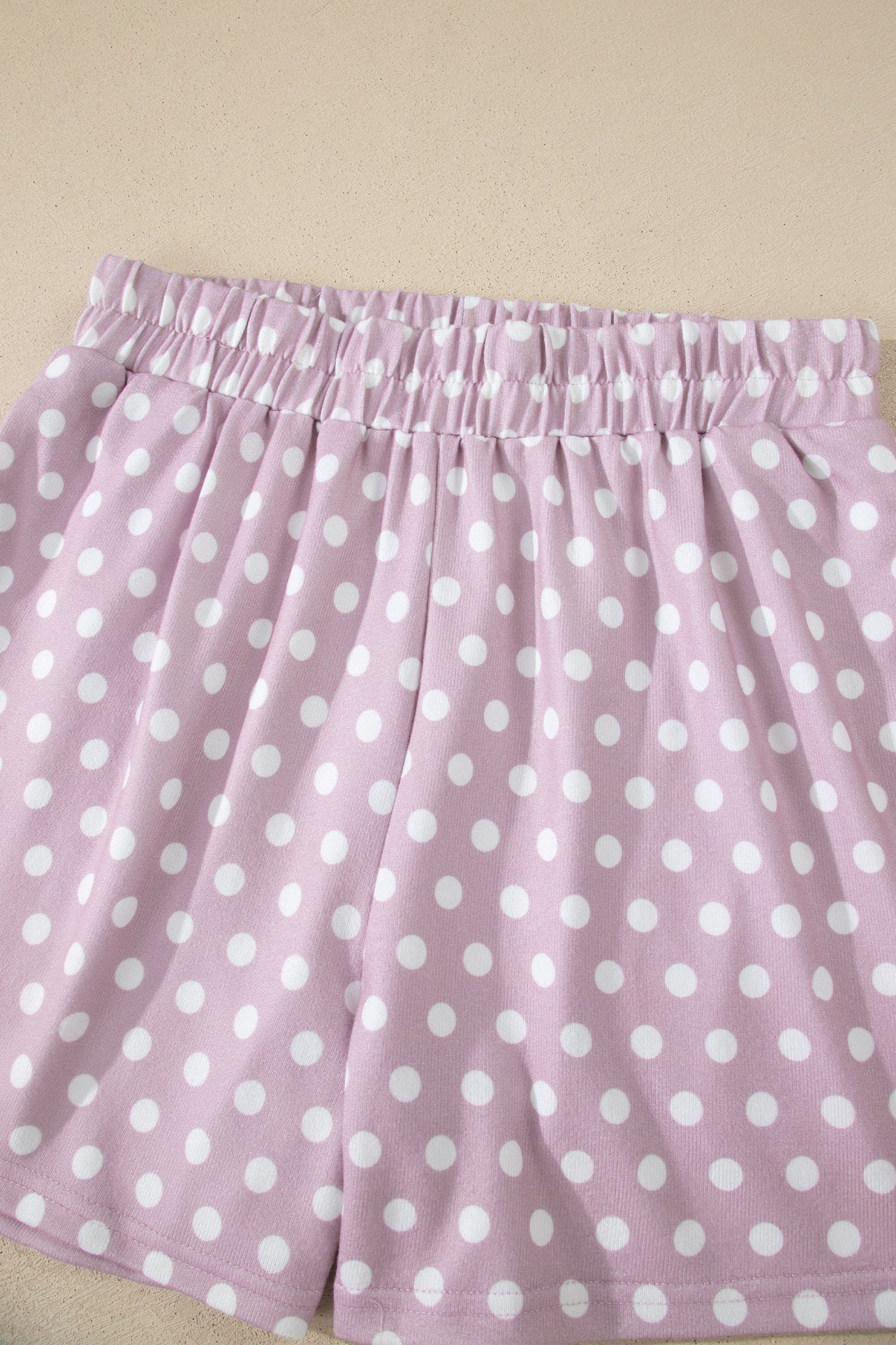 Pink Polka Dot Print Short Set