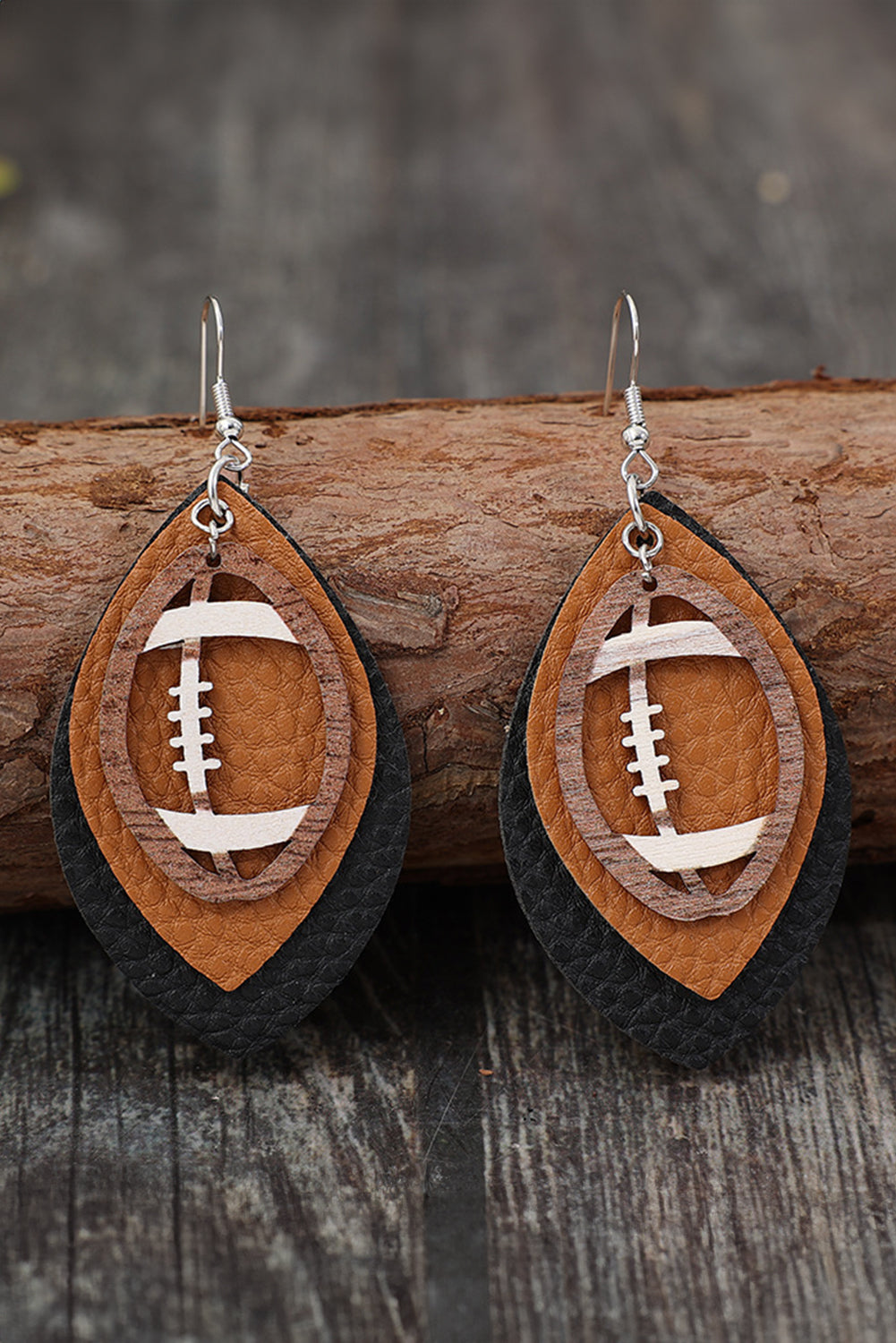Football Shape Drop Earrings