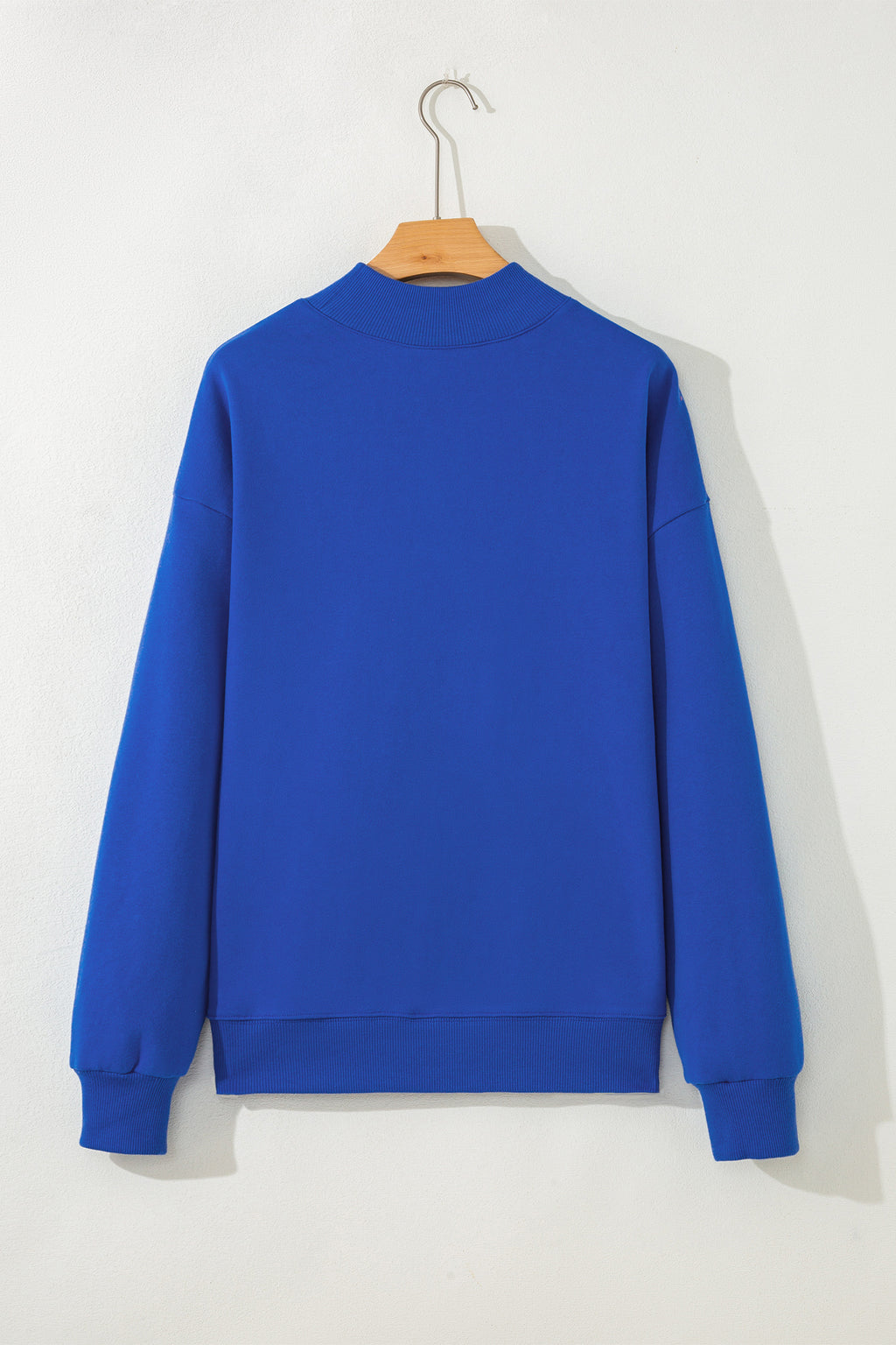 Baseball Large Bow Mock Neck Sweatshirt