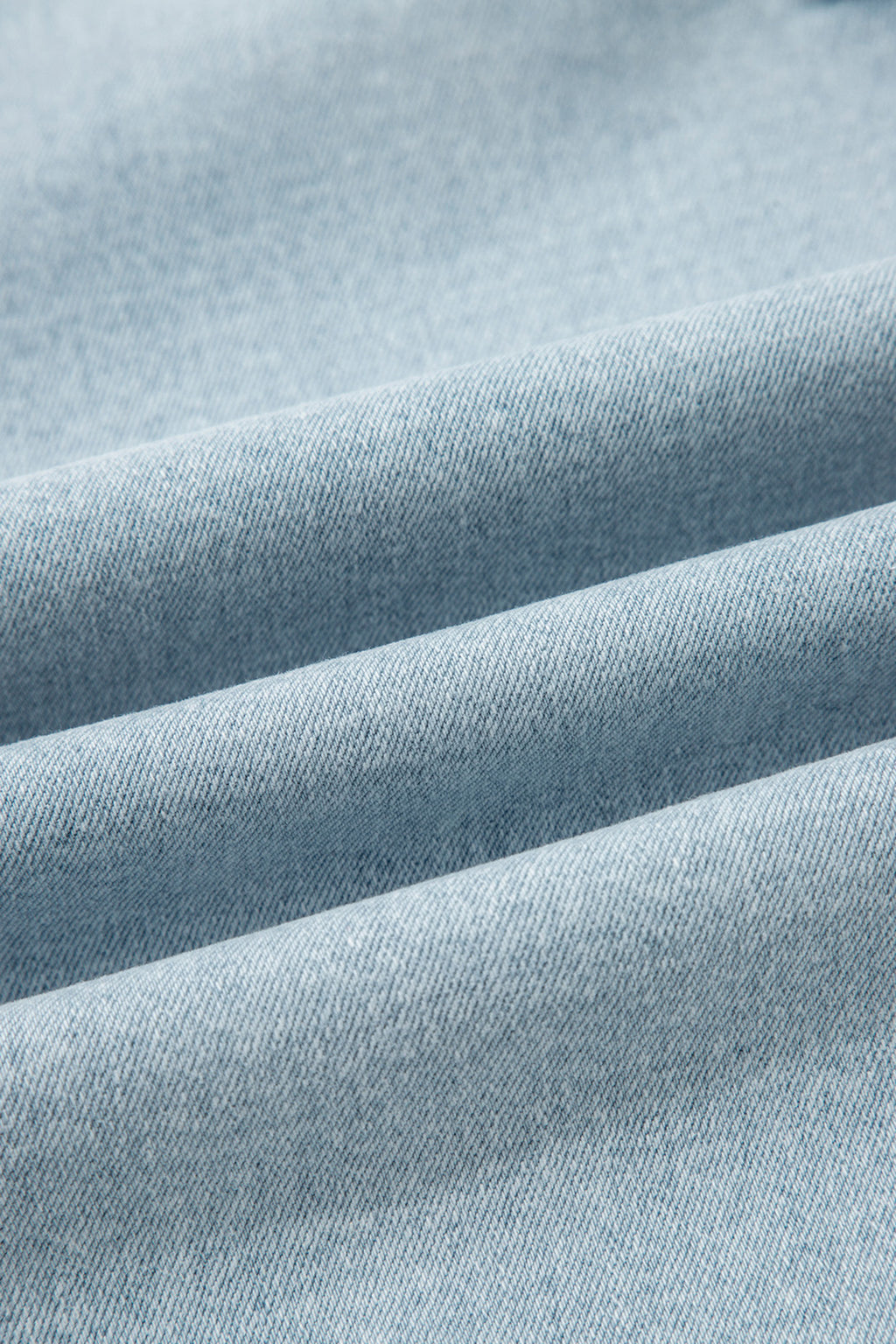 Blue Frayed Cropped Straight Jeans
