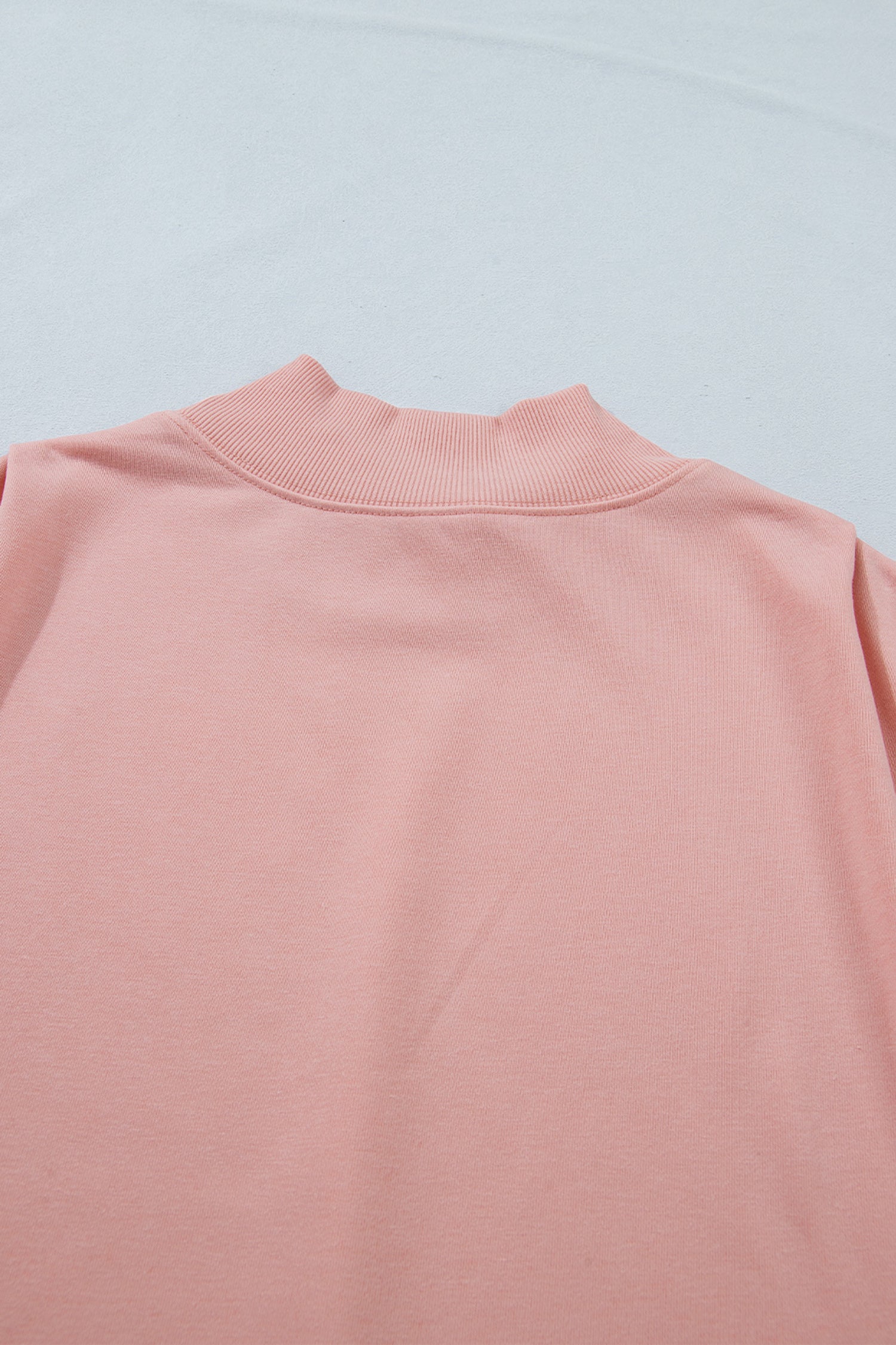 Orange Solid Color High Neck Cap Sleeve Loose Top