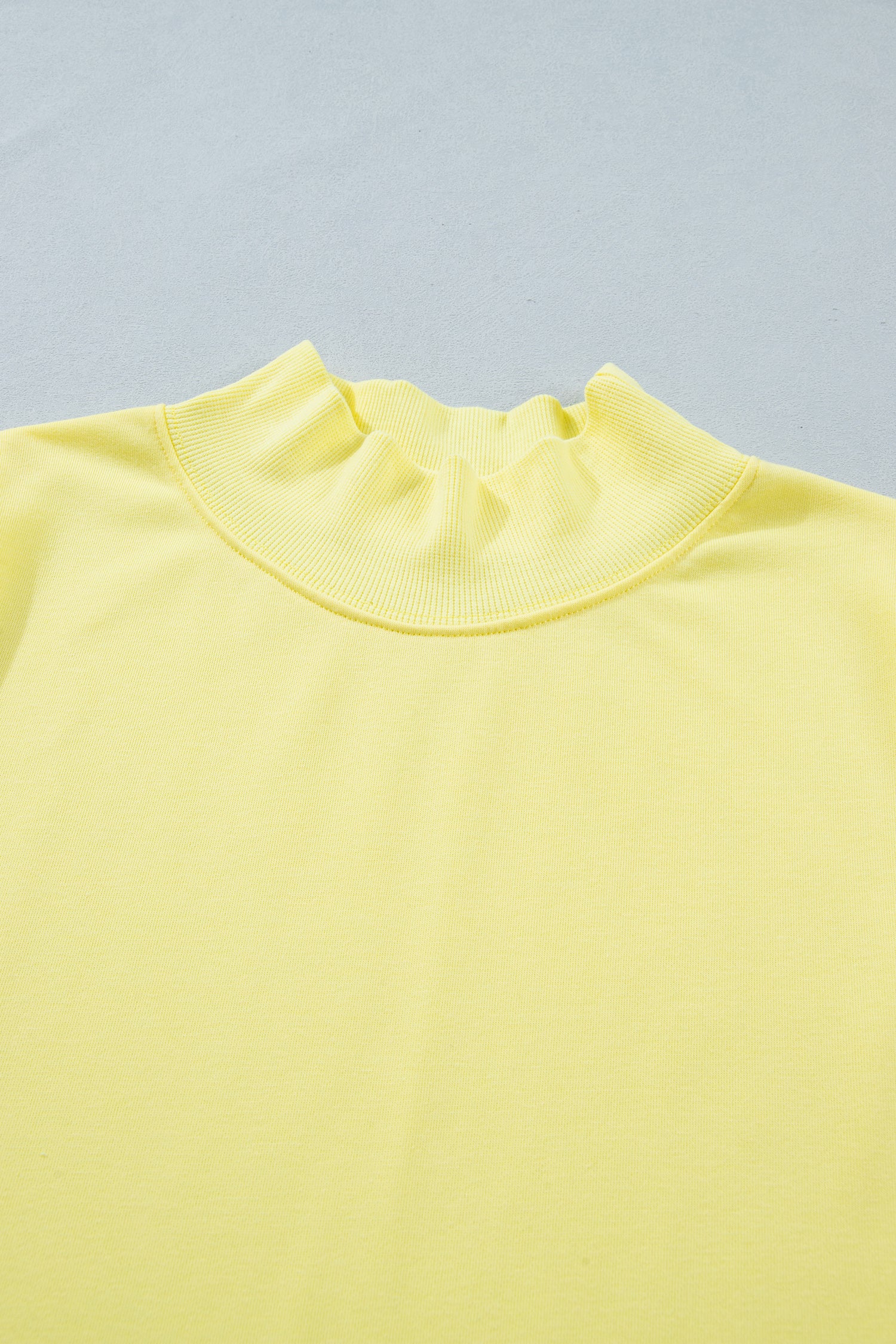 Orange Solid Color High Neck Cap Sleeve Loose Top