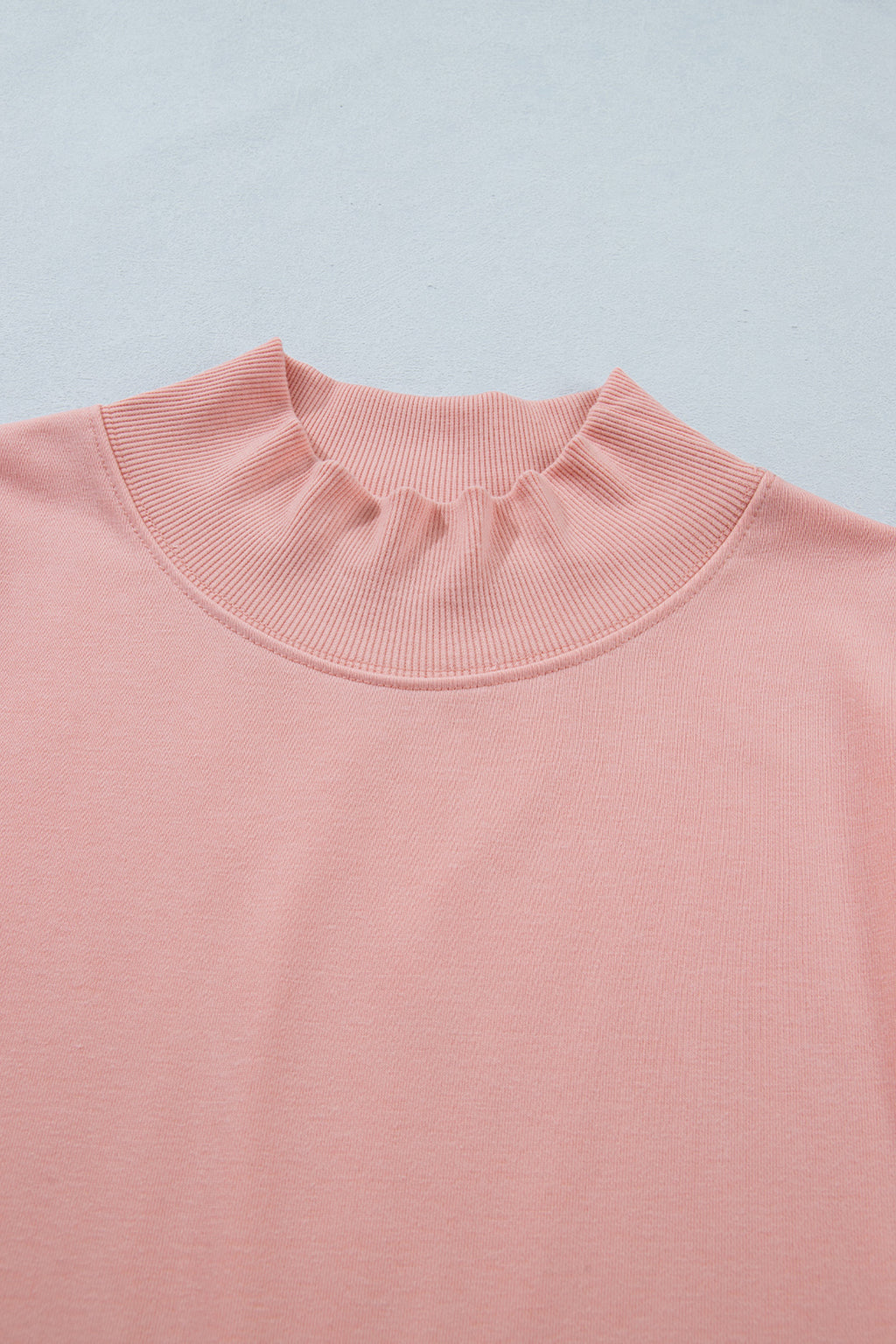 Orange Solid Color High Neck Cap Sleeve Loose Top