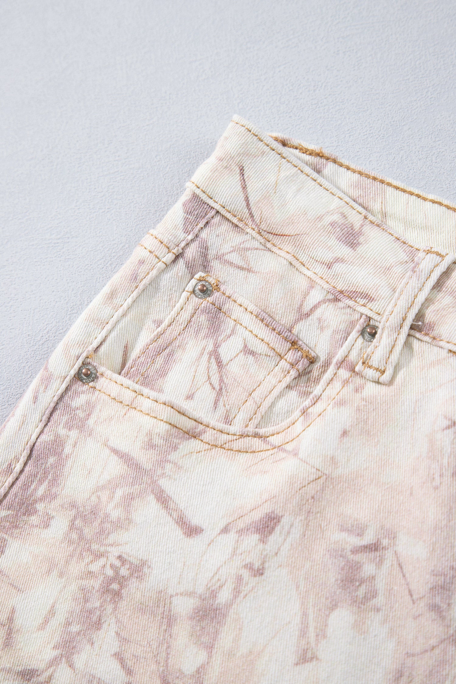 Khaki Woodland Camo Tummy Control Denim Wide Leg Jeans