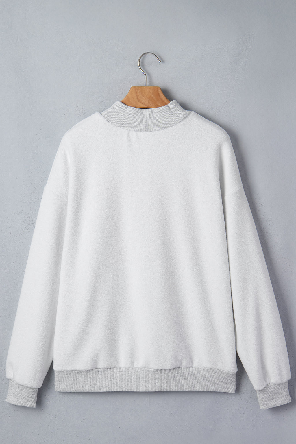 Light Grey TN TENNESSEE Double Printed Reversible Mock Neck Sweatshirt