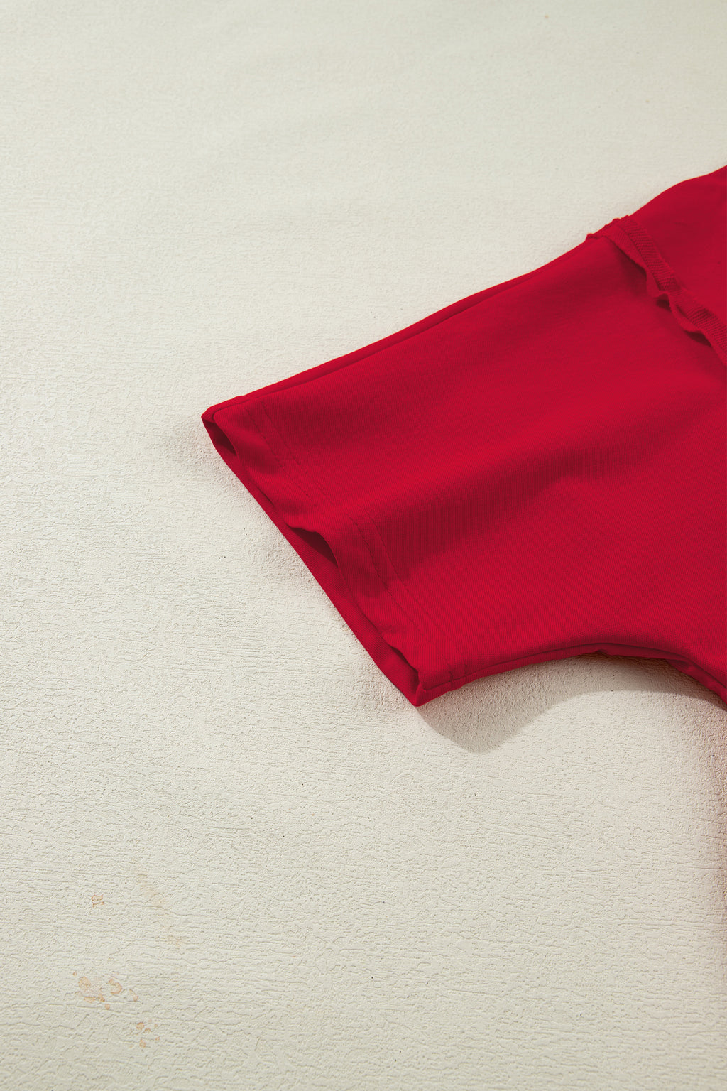 Red GEORGIA Letter Printed  Seam Drop Shoulder Loose Tee