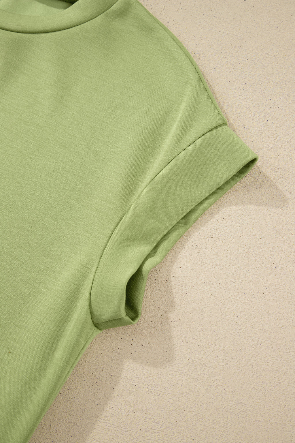 Green Bay Solid Color Long T Shirt Dress with Slits