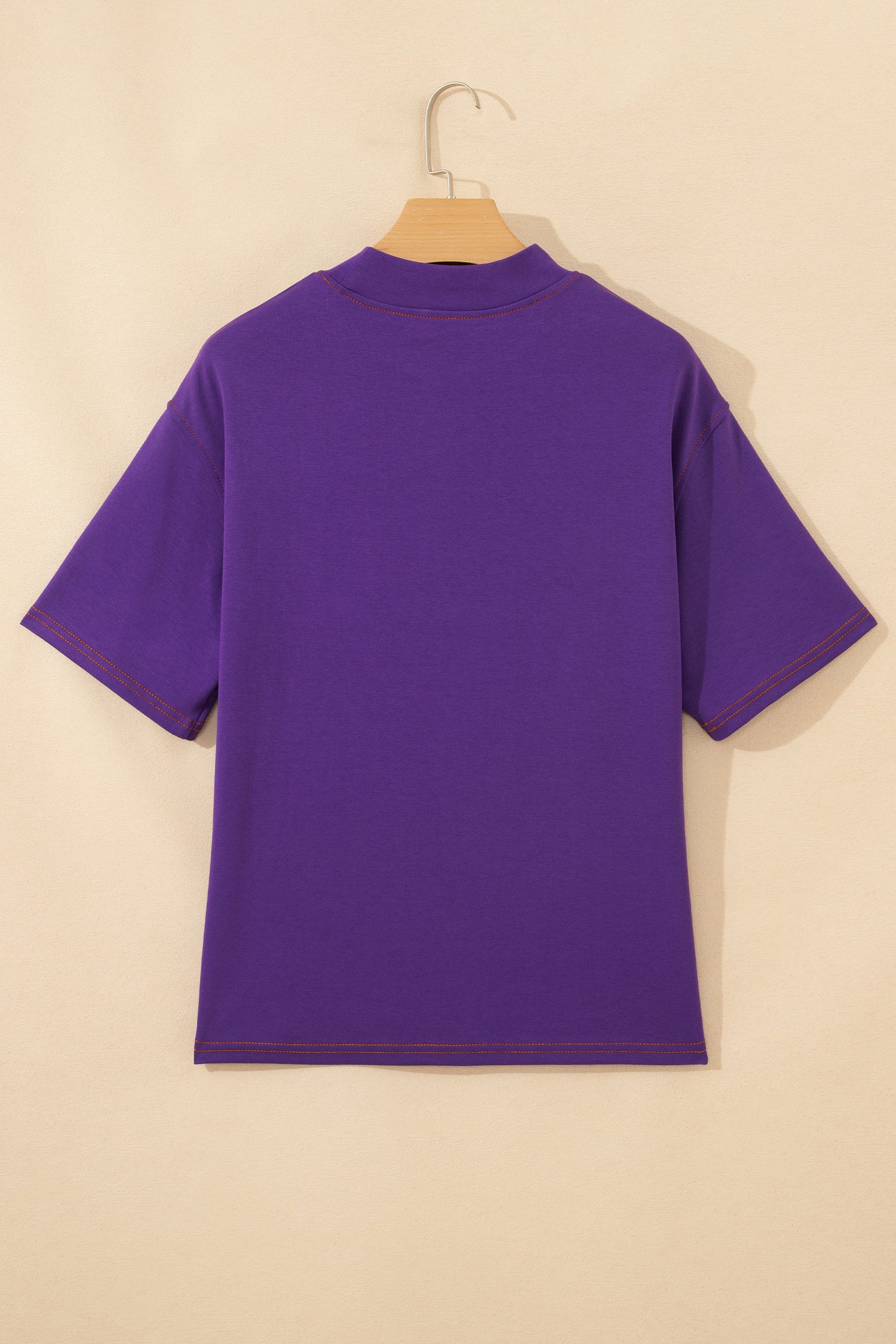 Racing Red Reversible Contrast-Stitched T-Shirt