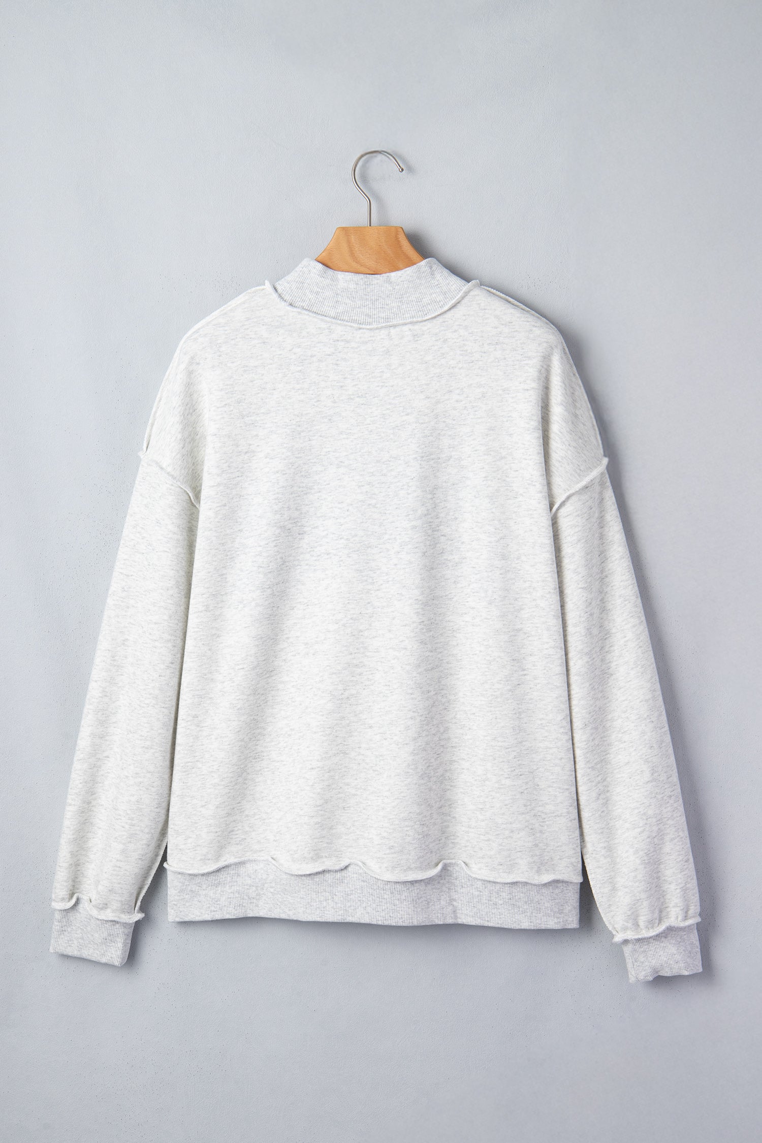 Light Grey Mock Neck Reversible USA/America Graphic Sweatshirt