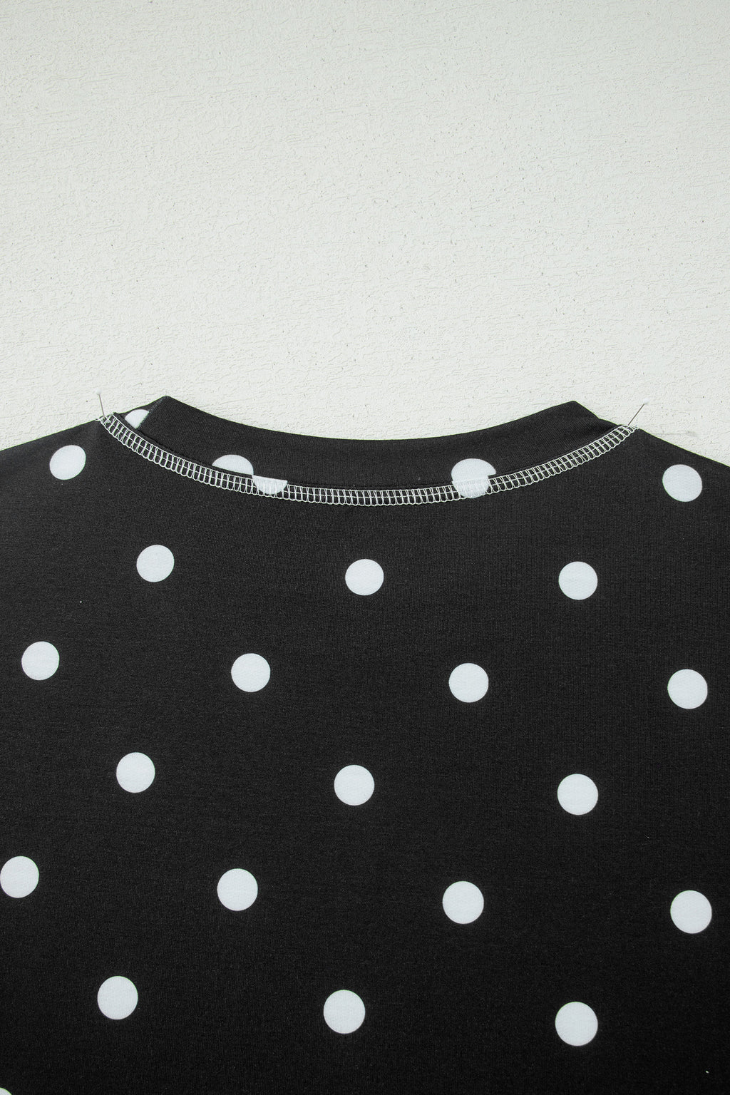 Yellow Exposed Seam Detail Polka Dot Loose Tee Drawstring Shorts Set