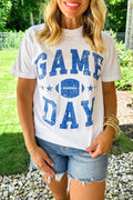 GAME DAY Football Graphic Crewneck T Shirt