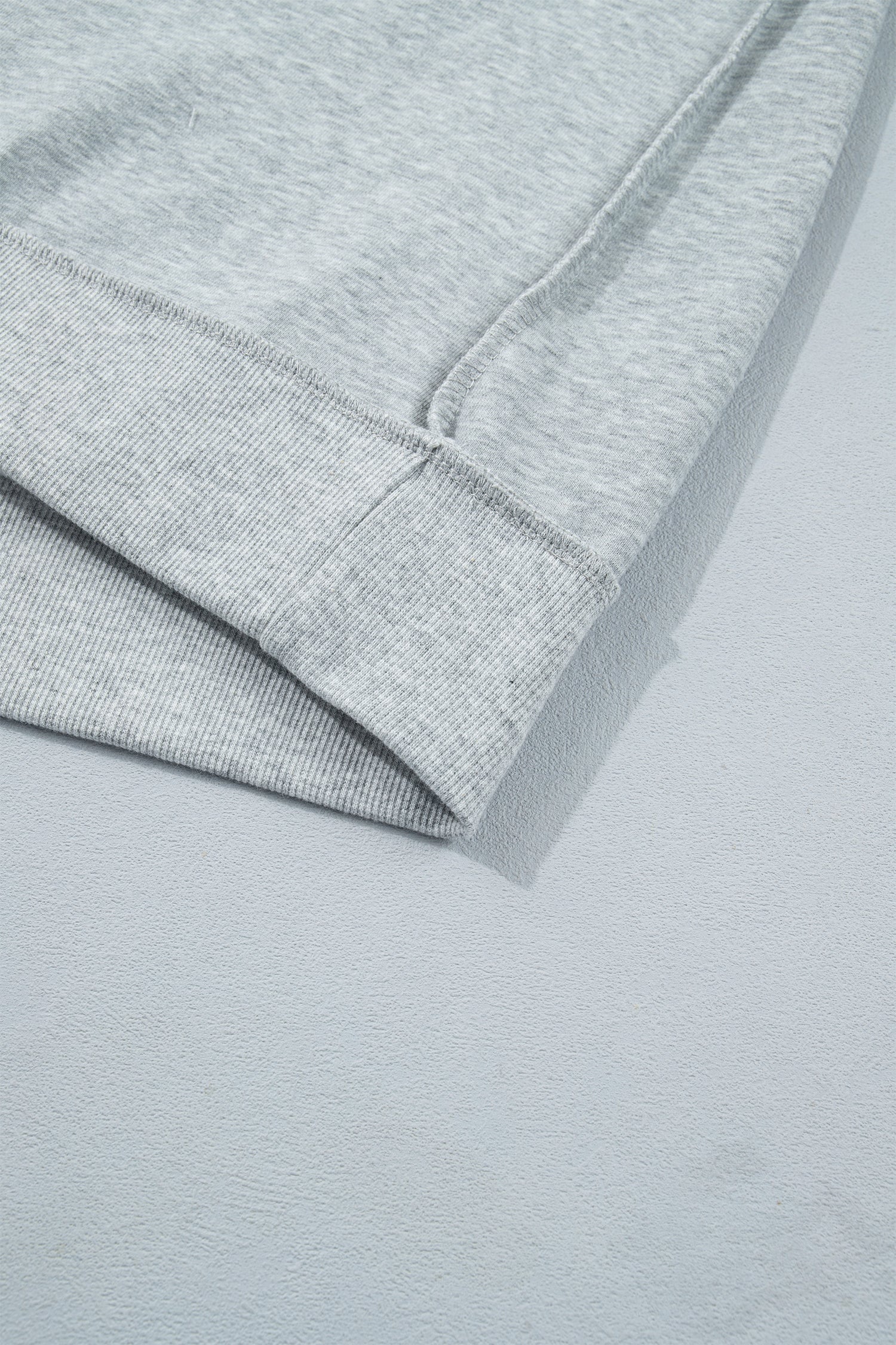Light Grey Exposed Seam Mock Neck Letter Embroidered Loose Sweatshirt