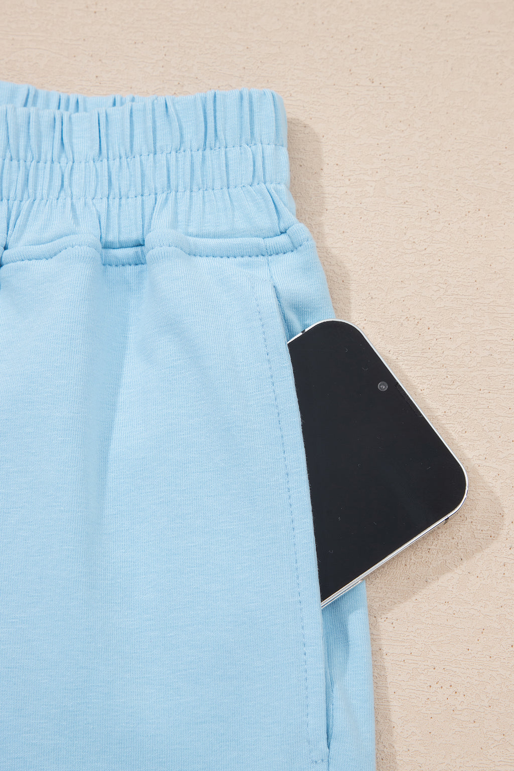 Moonlight Jade Solid Color Cropped Tank Top and Jogger Pants Set