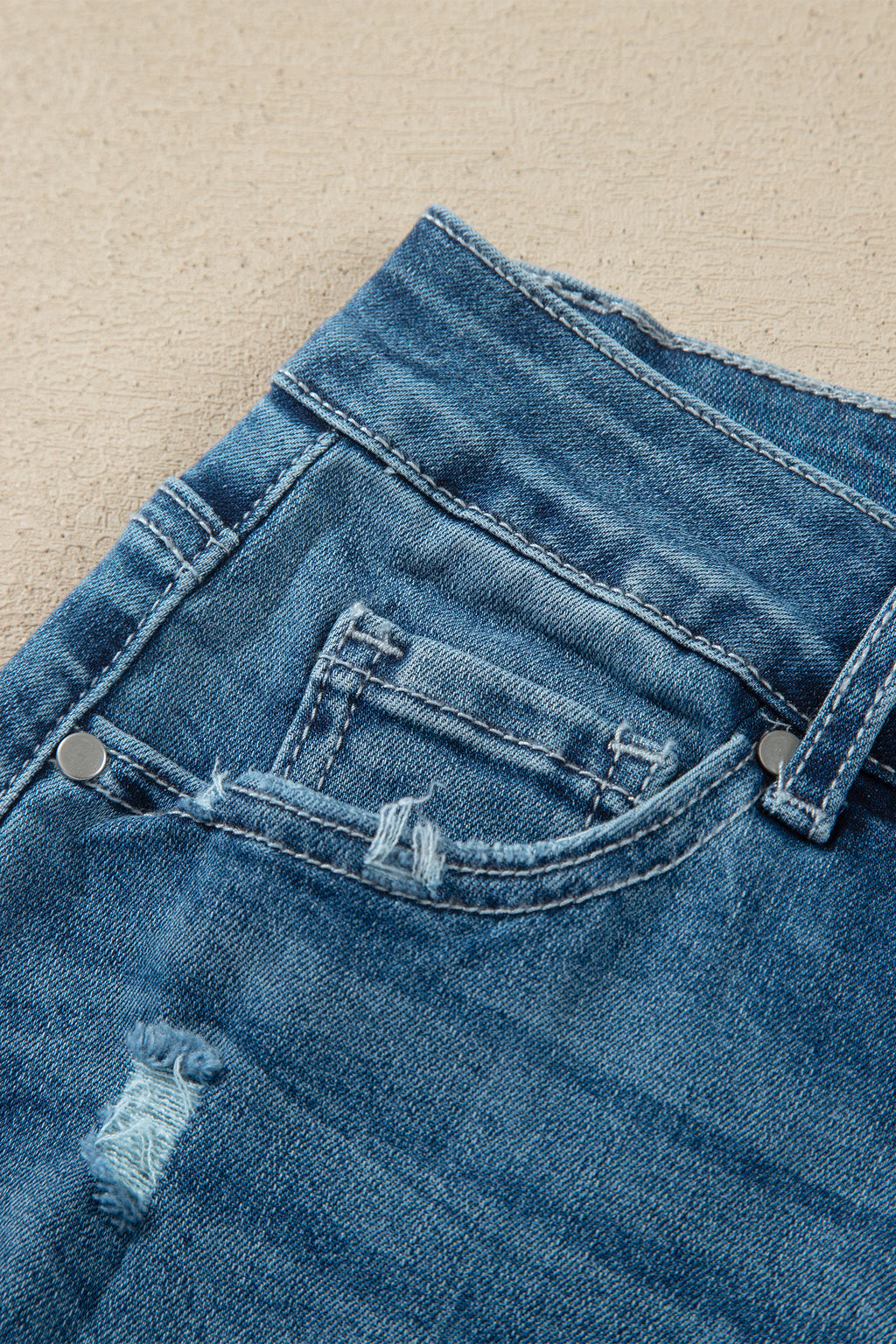 Ashleigh Blue High Waist Frayed Hem Flare Jeans