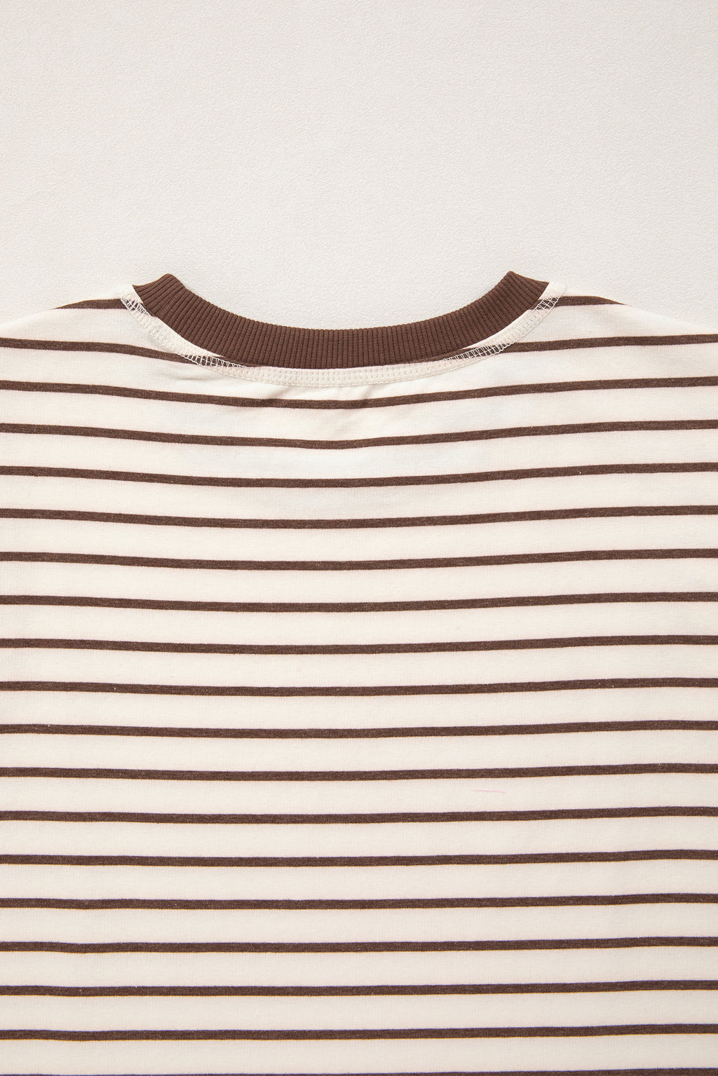 Red Stripe Ribbed Round Neck Trim Loose Tank Top