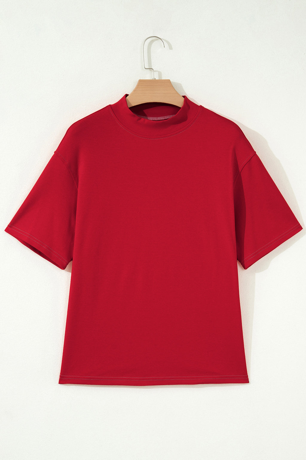 Racing Red Reversible Contrast-Stitched T-Shirt
