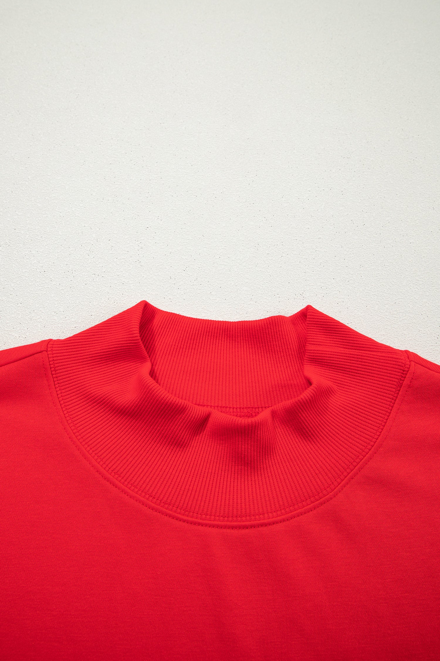 Orange Solid Color High Neck Cap Sleeve Loose Top