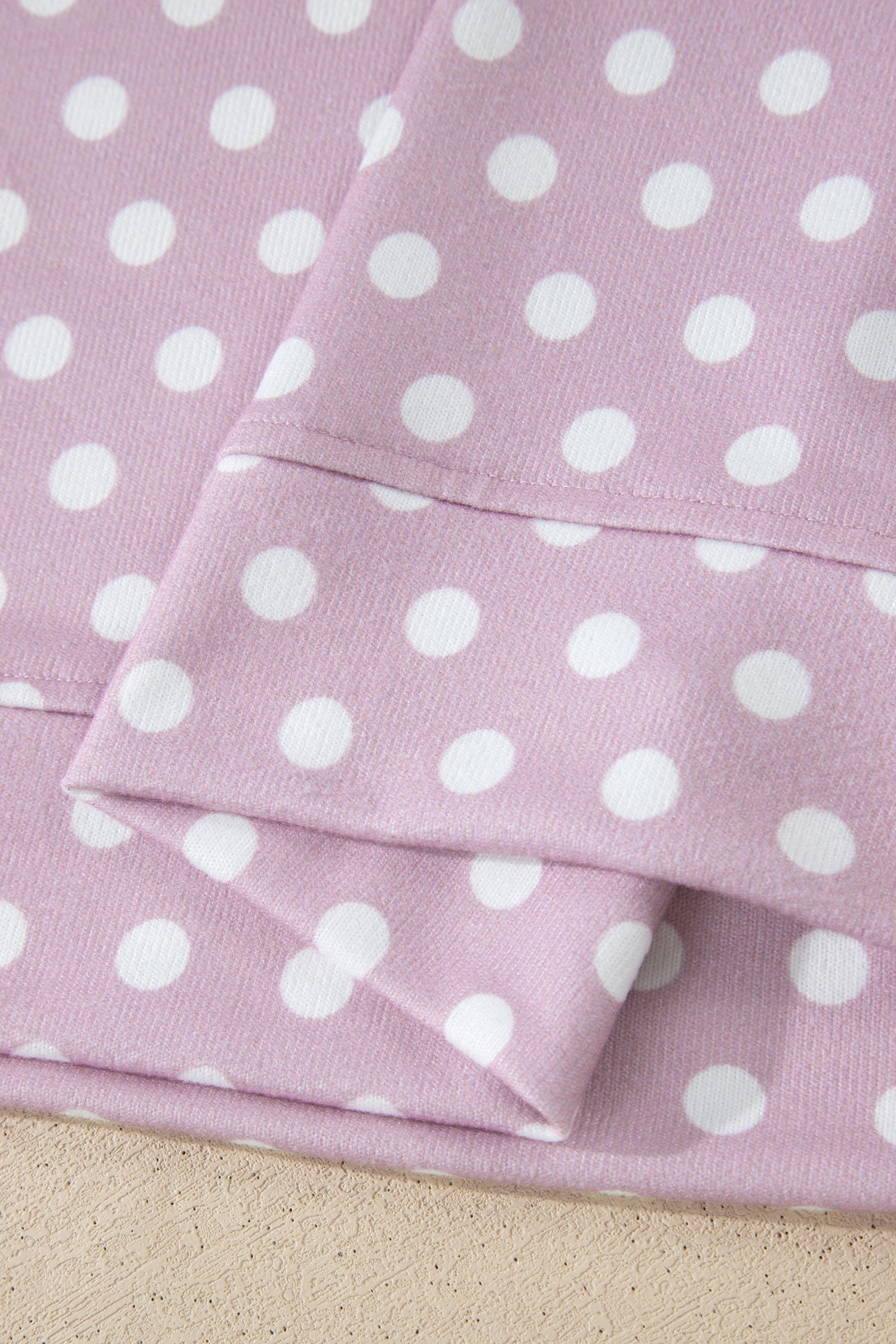 Pink Polka Dot Print Short Set