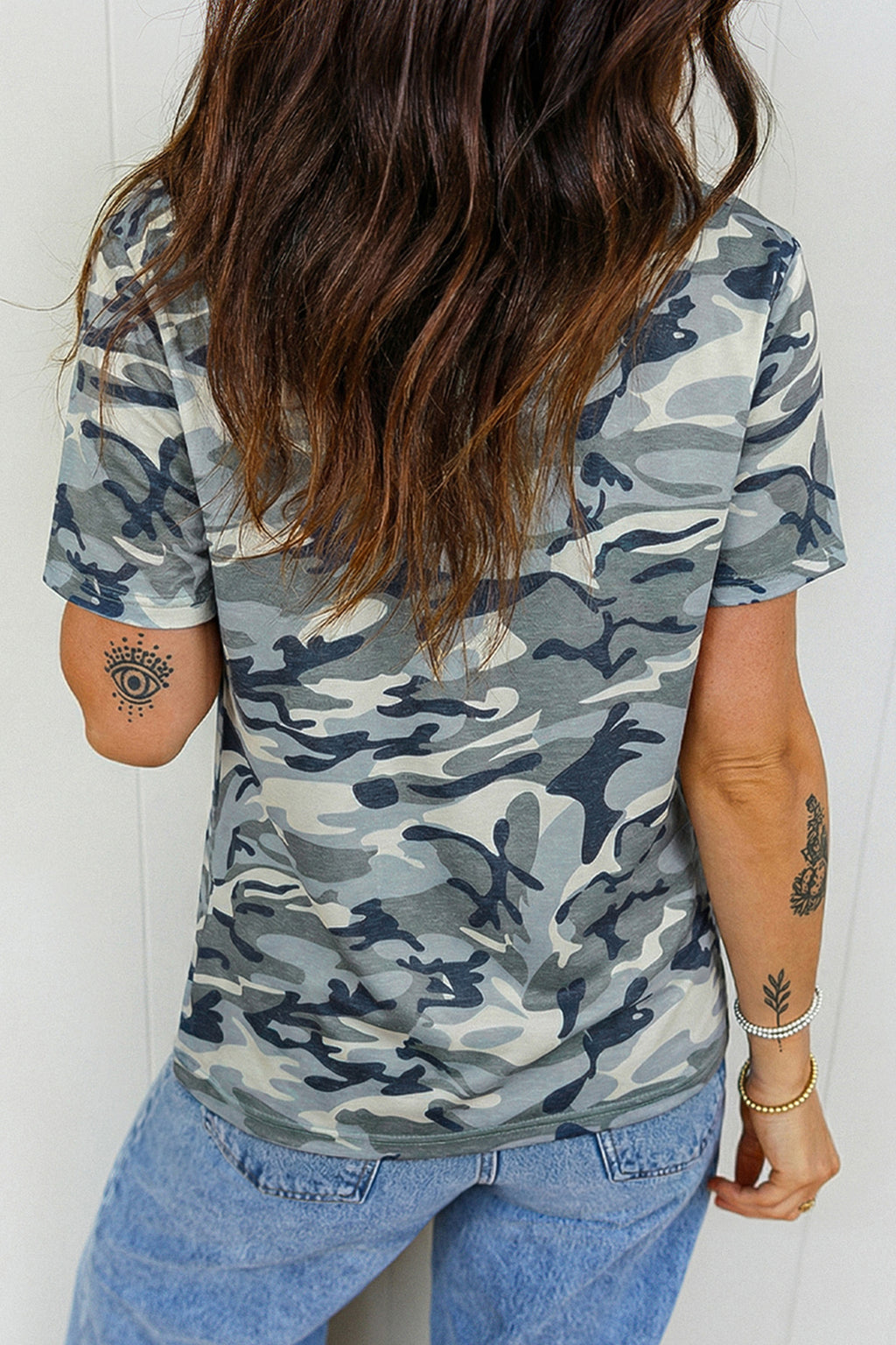 Camouflage KENTUCKY Crew Neck Summer Top