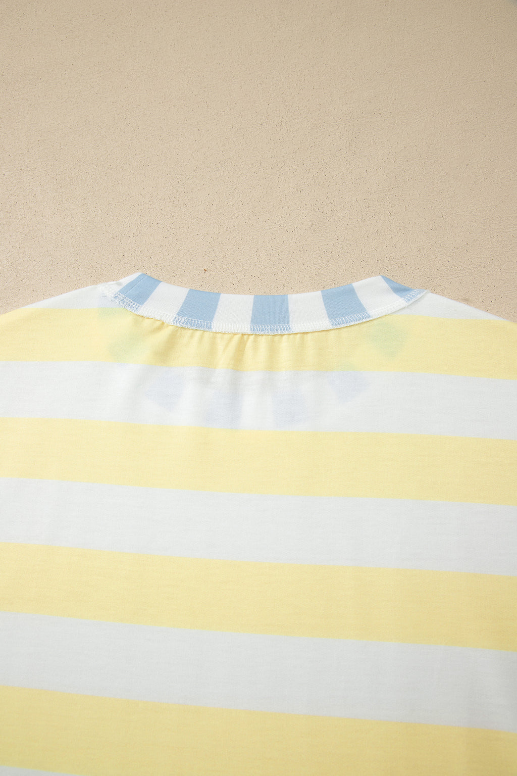 Pink Stripe Exposed Seam Contrast Patchwork Oversized Top