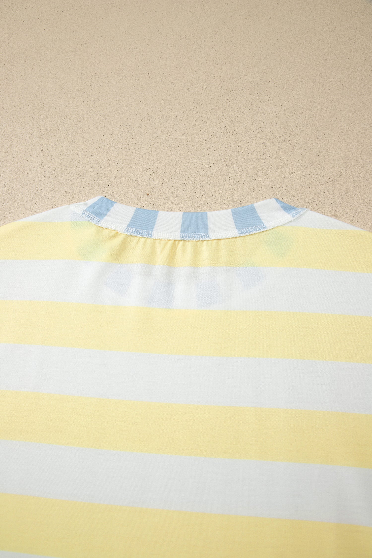 Pink Stripe Exposed Seam Contrast Patchwork Oversized Top