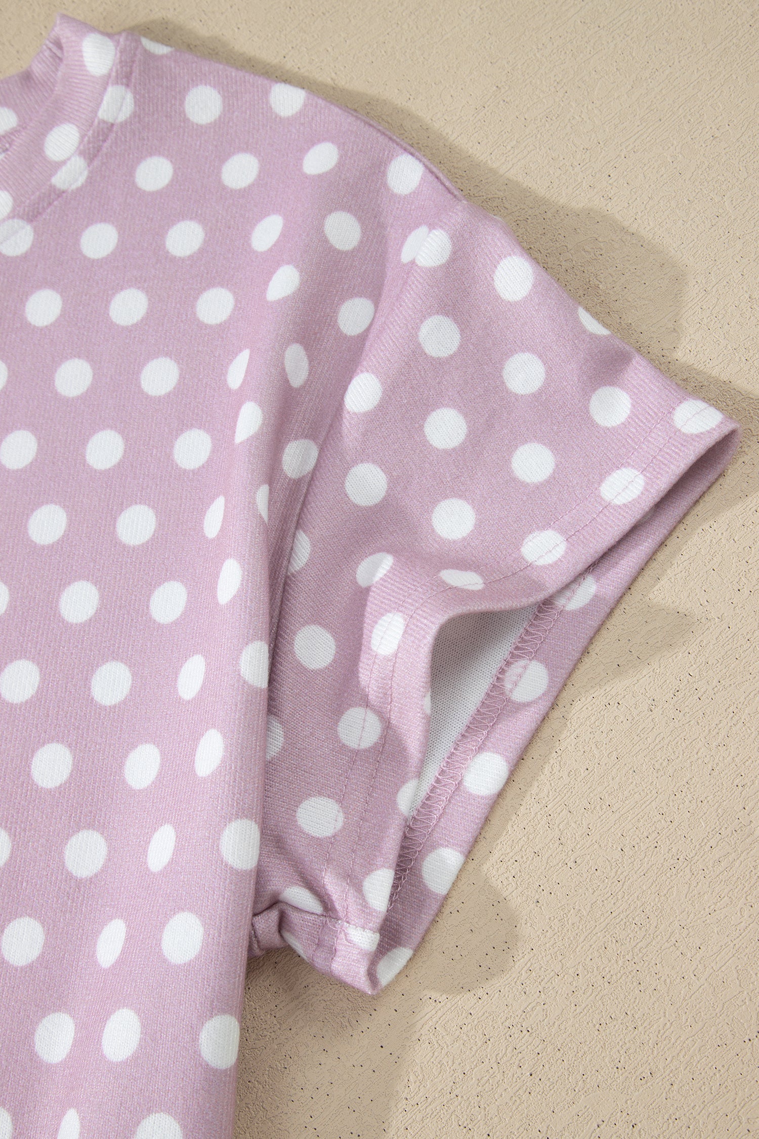 Pink Polka Dot Print Short Set