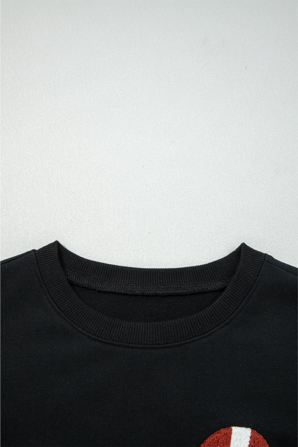 Baseball Bow Graphic Striped Sleeve Baggy Sweatshirt