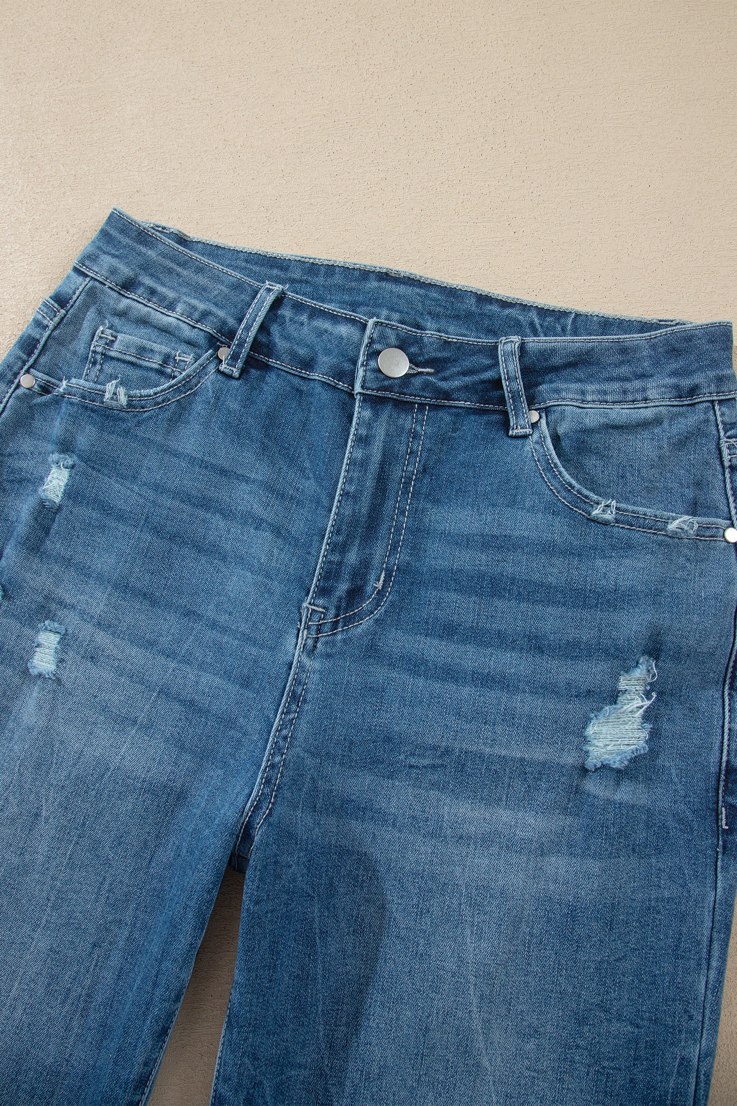 Ashleigh Blue High Waist Frayed Hem Flare Jeans