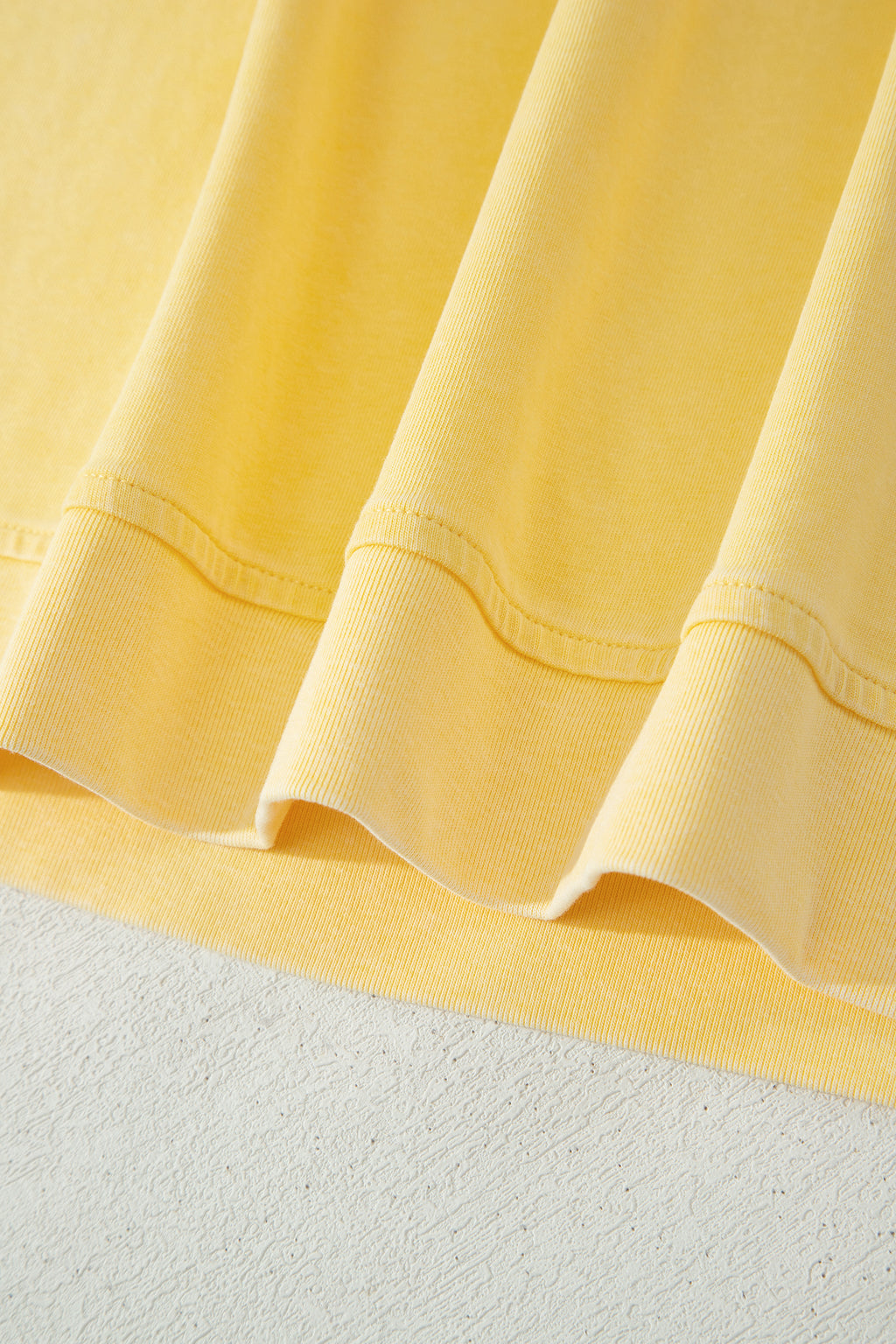 Yellow Cream 2 Pieces Mineral Wash Cotton Tank Top Lined Split Skort Set