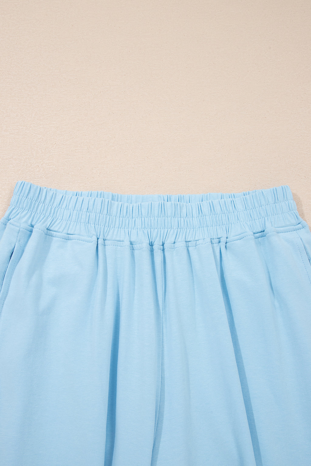 Moonlight Jade Solid Color Cropped Tank Top and Jogger Pants Set
