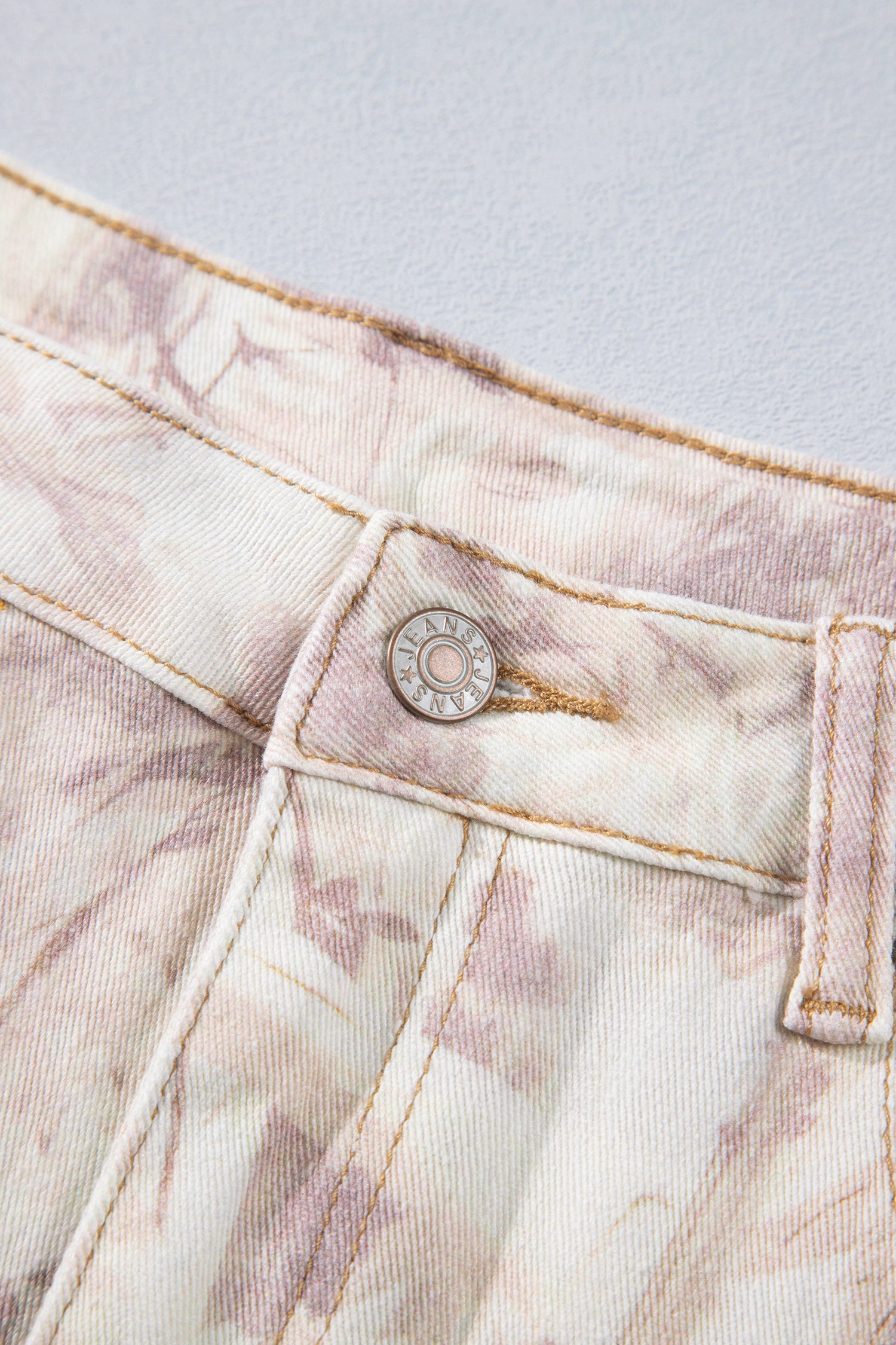Khaki Woodland Camo Tummy Control Denim Wide Leg Jeans