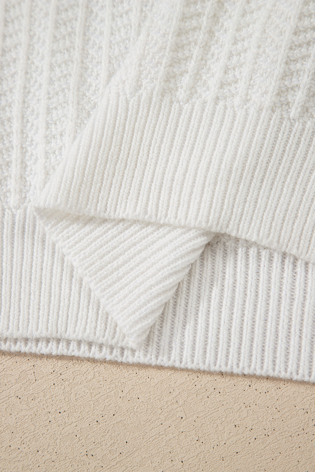 White Lets Play Rugby Pattern Textured Knit Casual Shift Sweater Vest