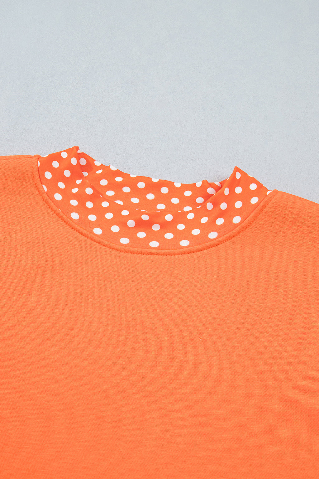 Dark Green Colorblock Polka Dot Contrast Trim Oversized Sweatshirt
