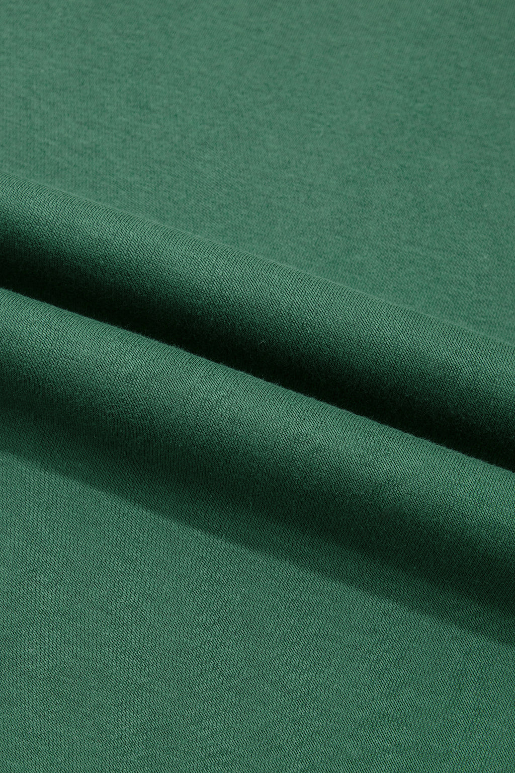 Dark Green Colorblock Polka Dot Contrast Trim Oversized Sweatshirt
