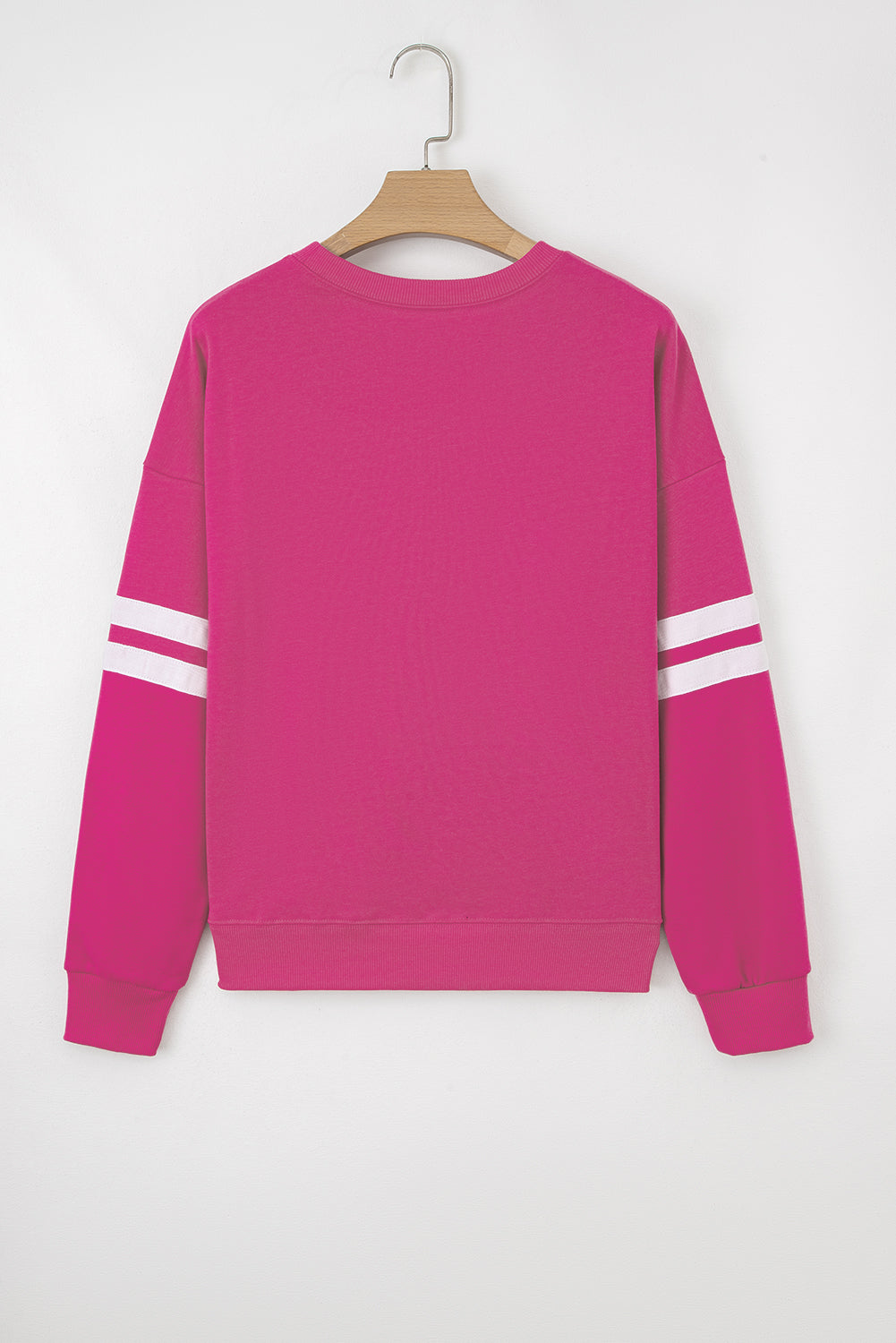 Orange Varsity Striped Detail Drop Shoulder Oversized Sweatshirt