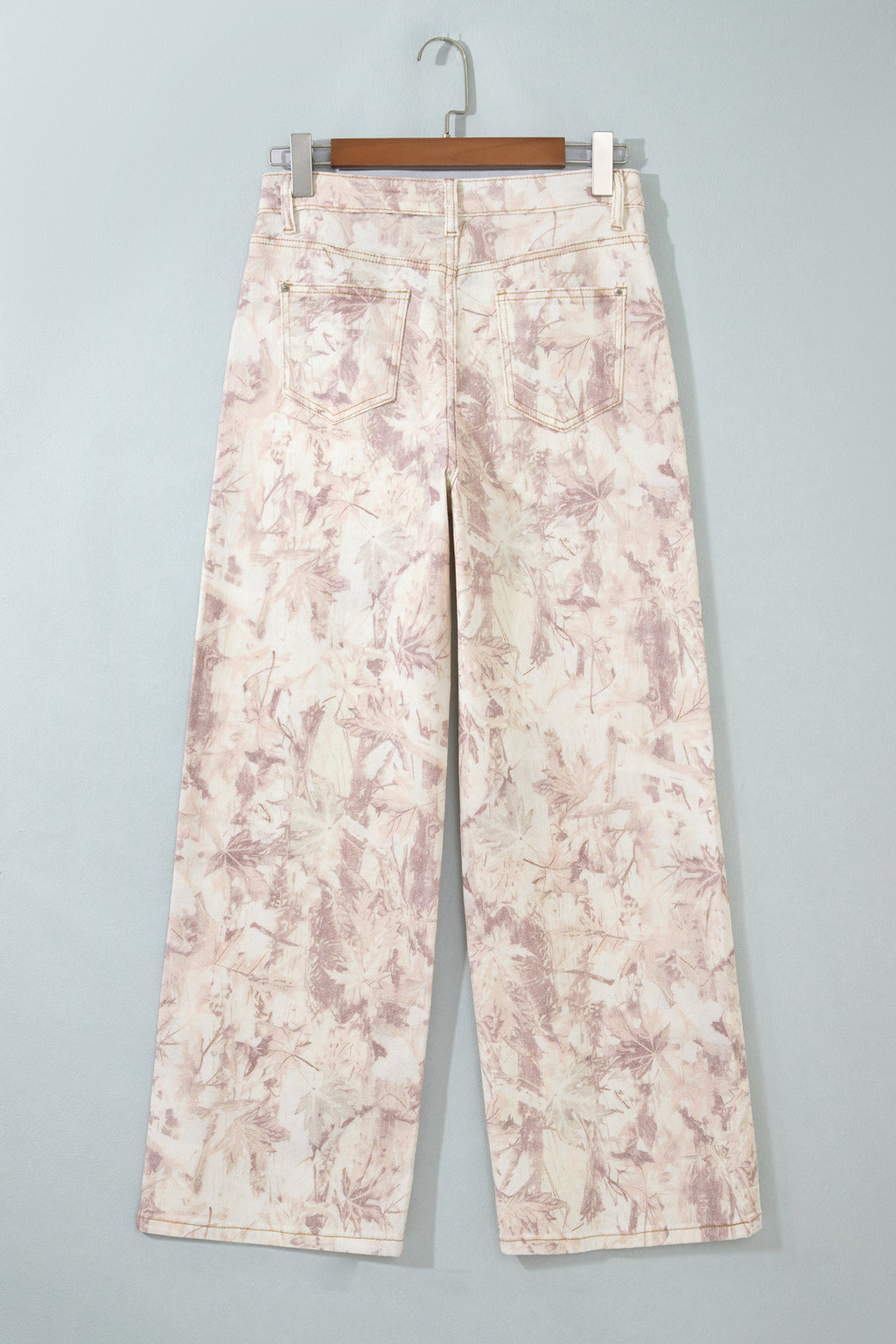 Khaki Woodland Camo Tummy Control Denim Wide Leg Jeans