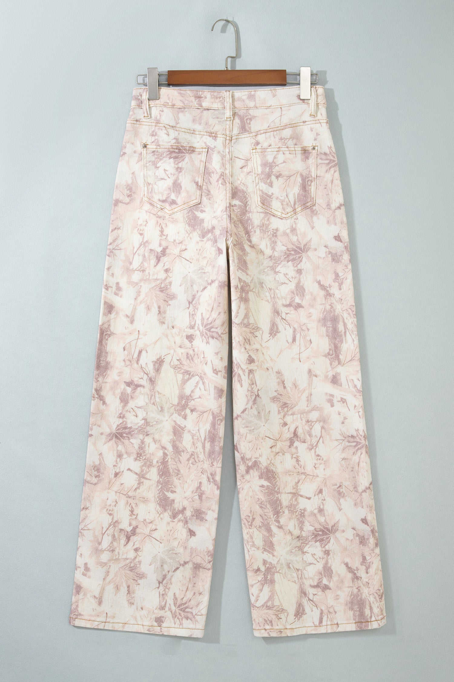 Khaki Woodland Camo Tummy Control Denim Wide Leg Jeans