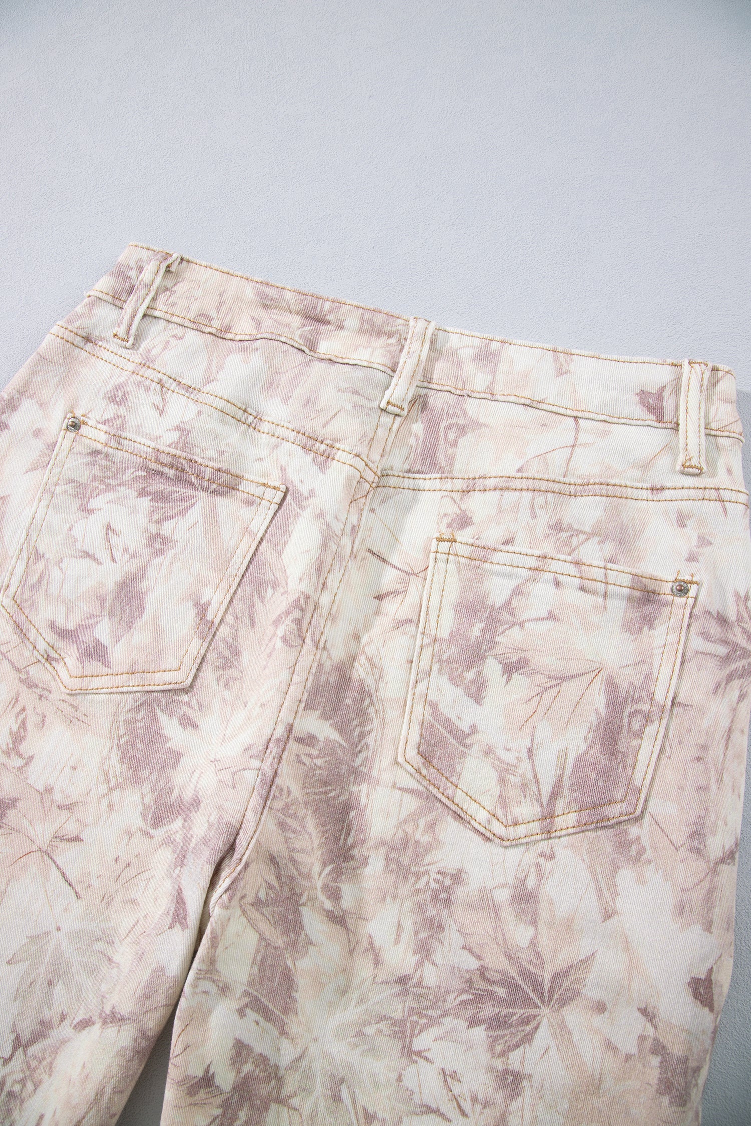 Khaki Woodland Camo Tummy Control Denim Wide Leg Jeans