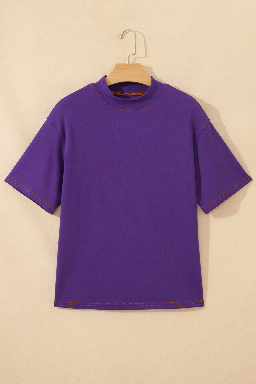 Racing Red Reversible Contrast-Stitched T-Shirt