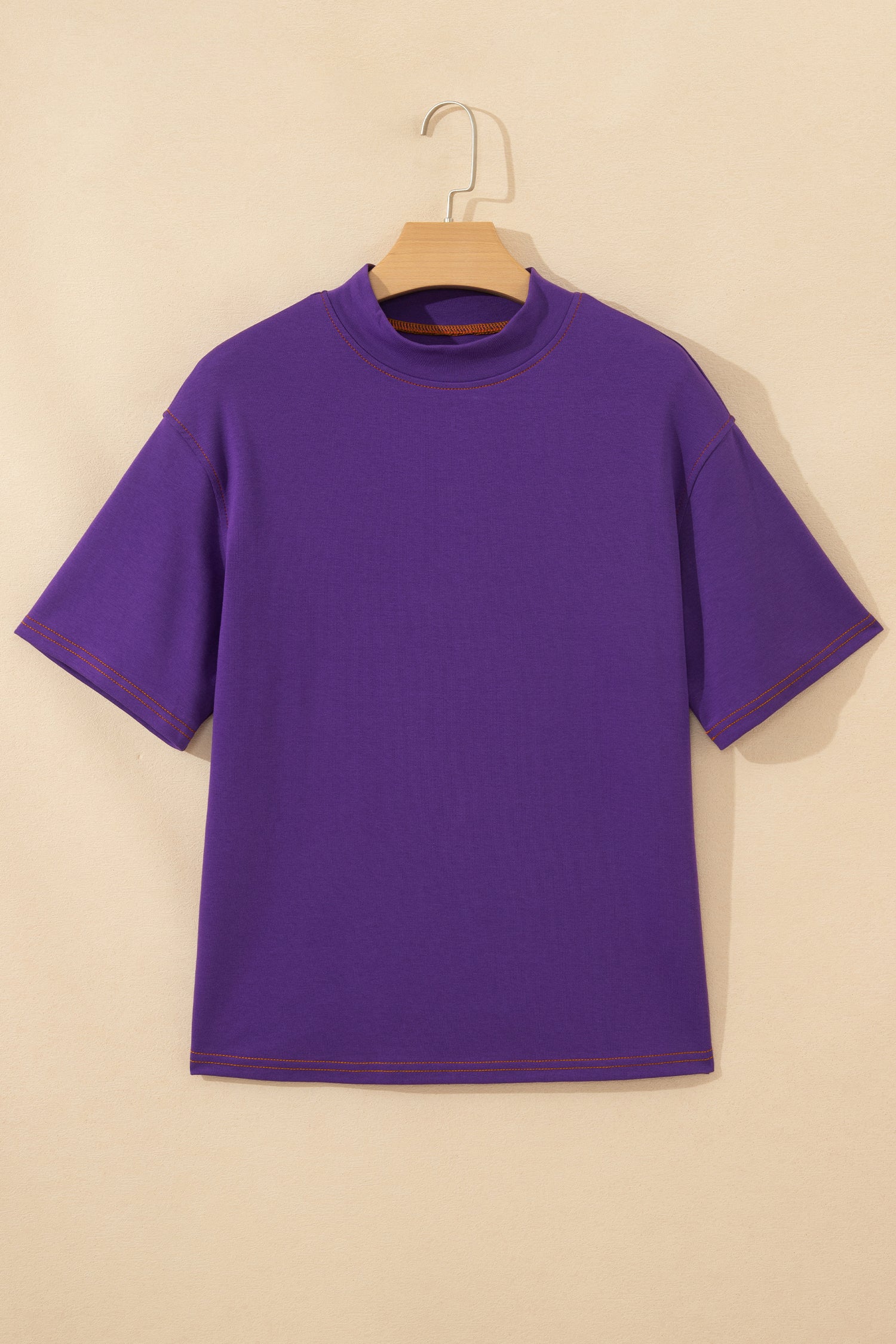 Racing Red Reversible Contrast-Stitched T-Shirt