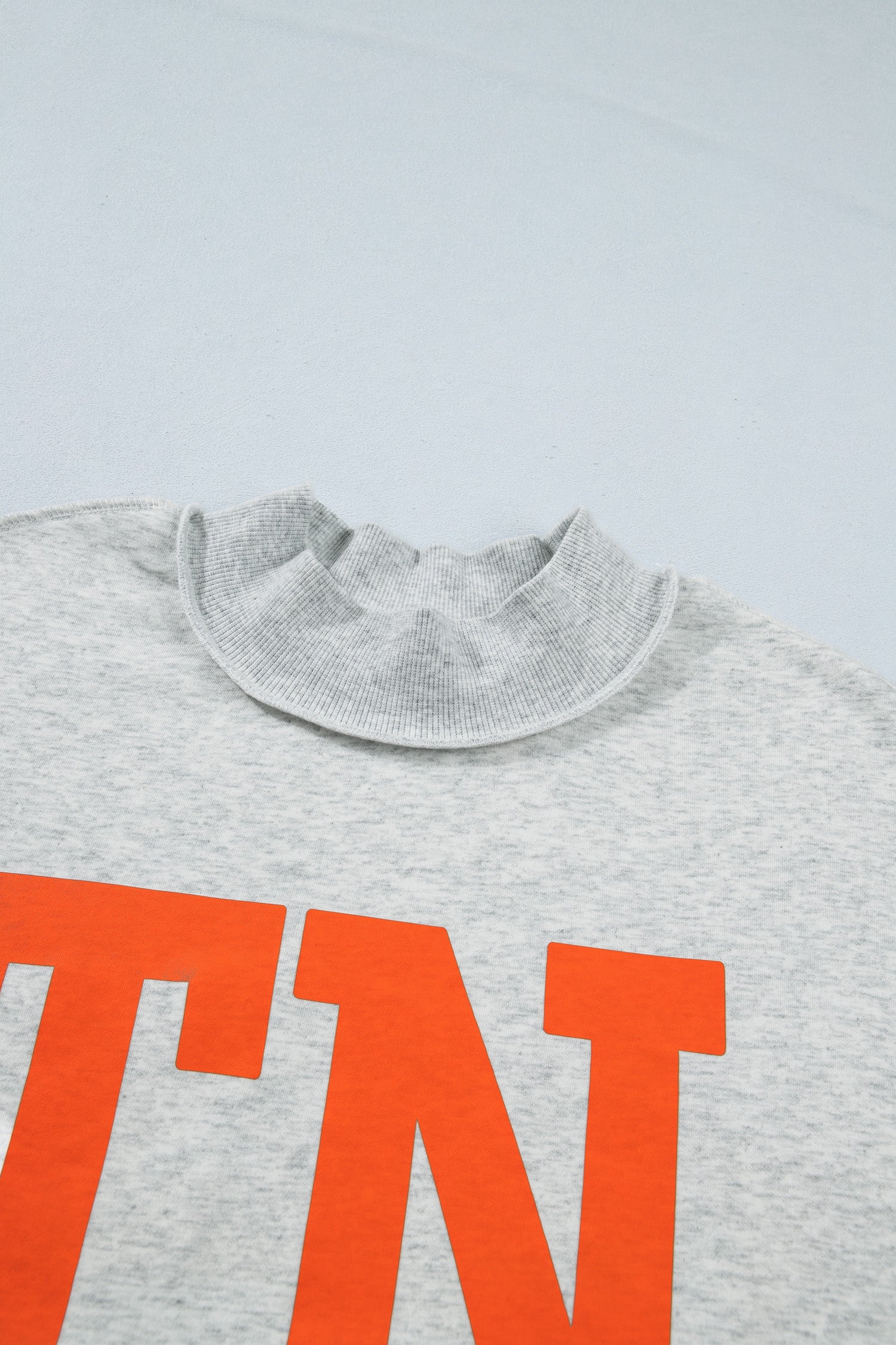 Light Grey TN TENNESSEE Double Printed Reversible Mock Neck Sweatshirt